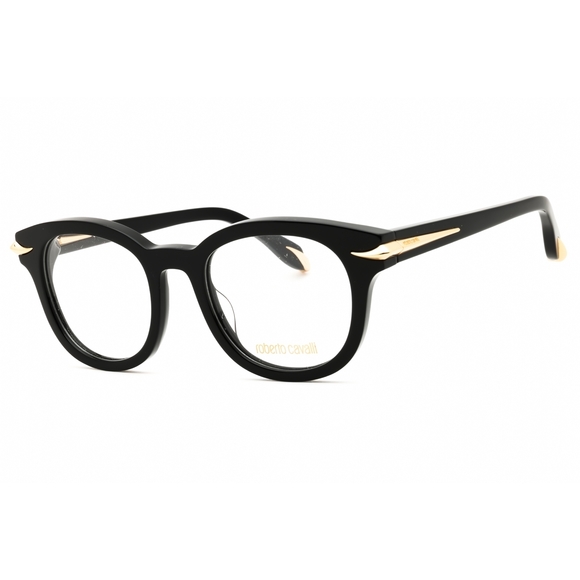 Roberto Cavalli VRC044M Eyeglasses Black Acetate Round